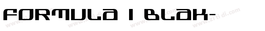 formula 1 blak字体转换